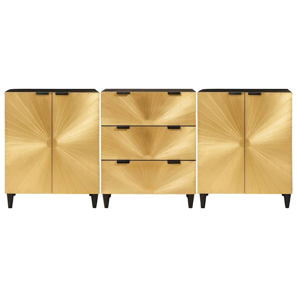 Sidetabel Sæt 3 stk. 180 x 33 x 75 cm Massivt mangotræ