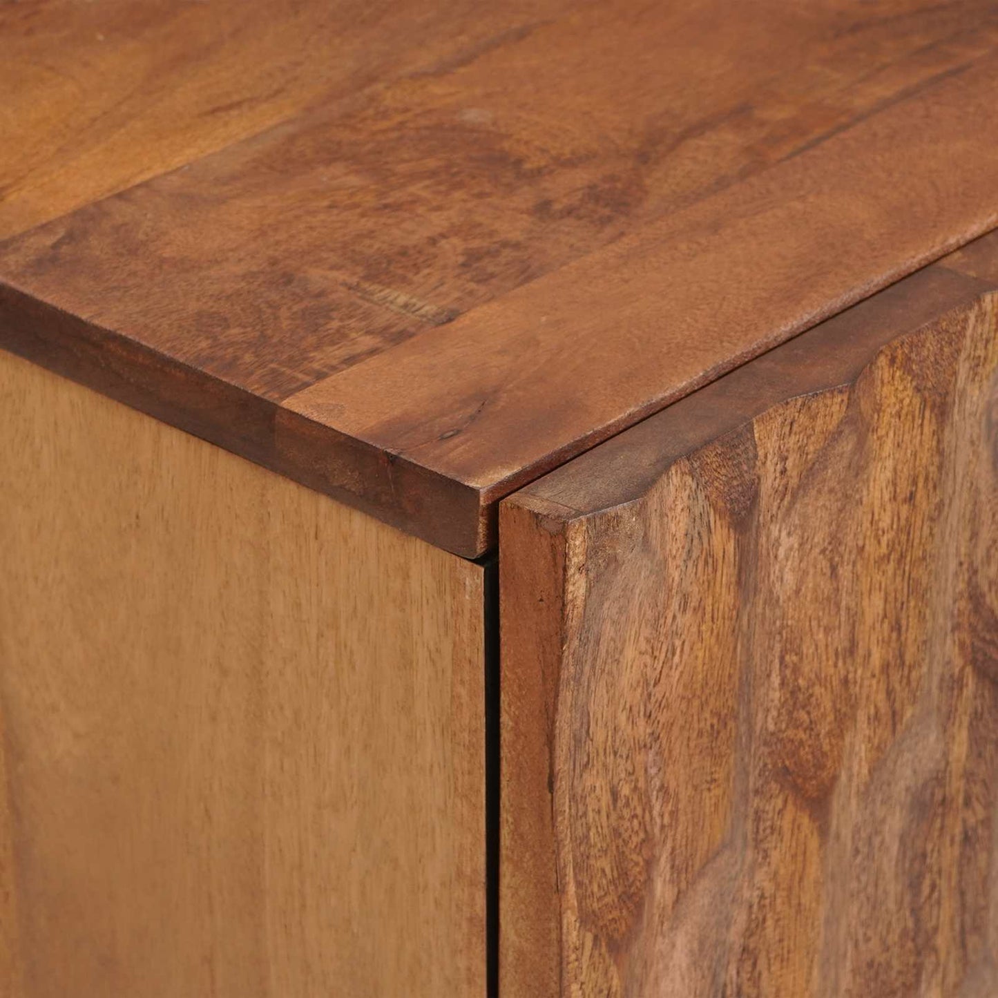 Badeværelsessæt 4 pcs Akaciebrown finish Massivt mangotræ