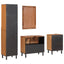 Badeværelsessæt 4 pcs Akaciebrown finish Massivt mangotræ