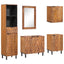 Badeværelsessæt 5 pcs Akaciebrown finish Massivt mangotræ