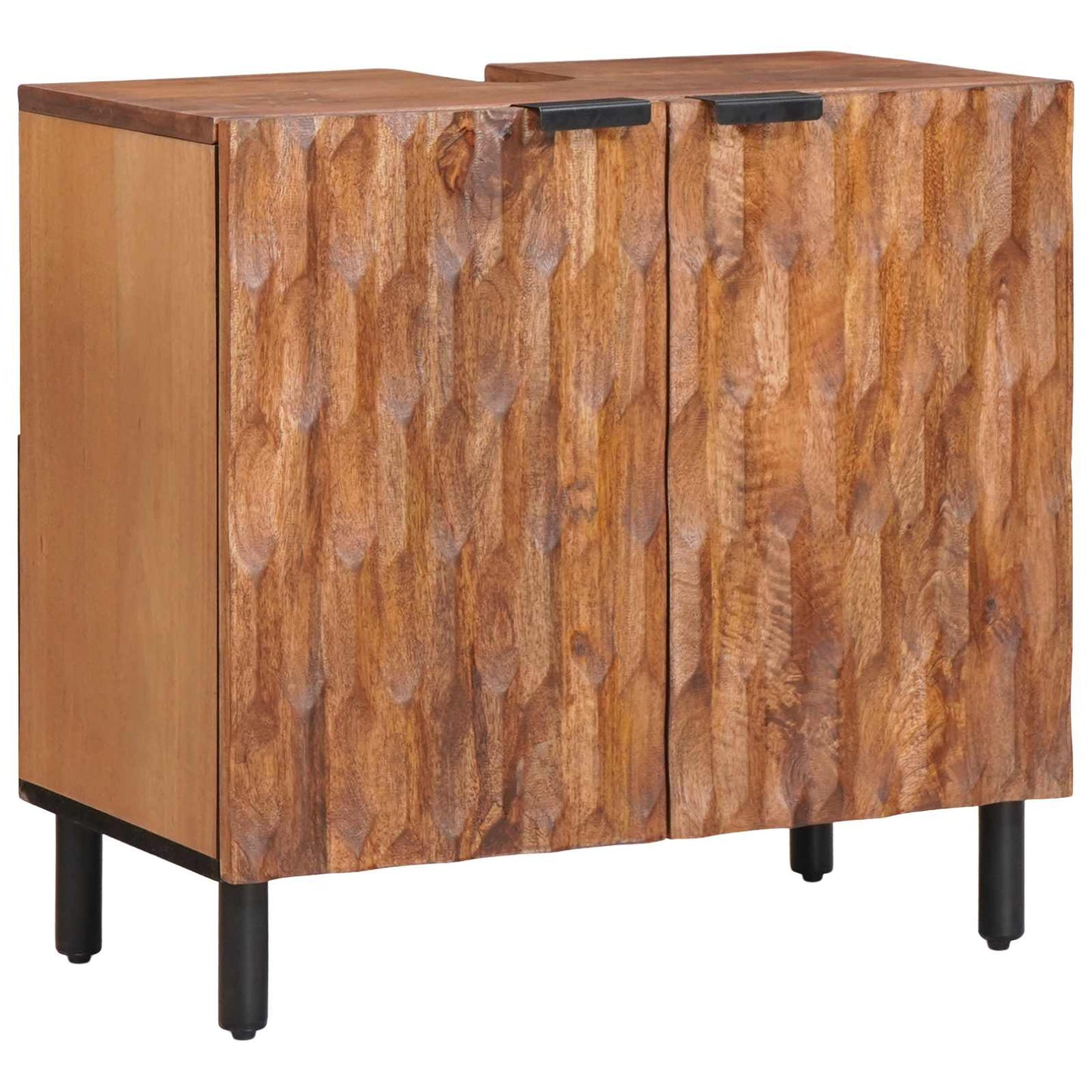 Badeværelsessæt 5 pcs Akaciebrown finish Massivt mangotræ