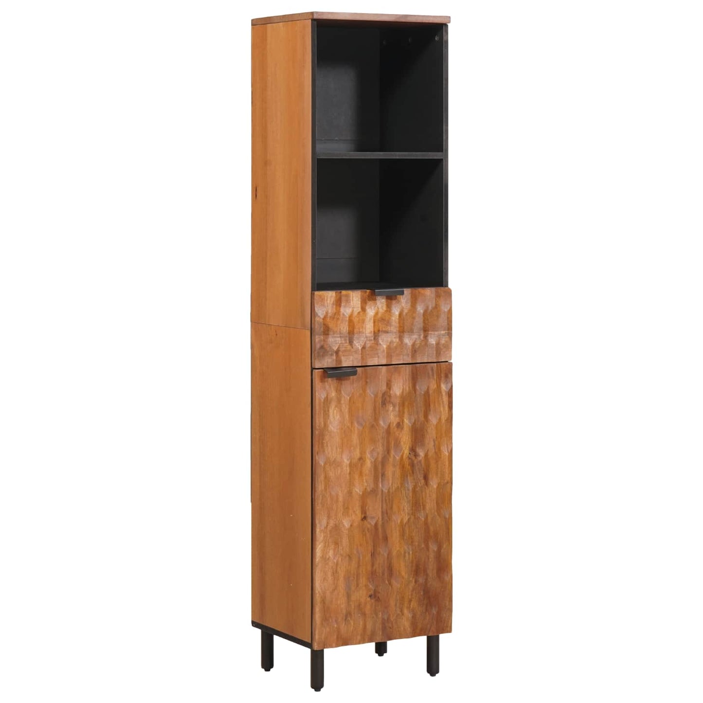 Badeværelsessæt 5 pcs Akaciebrown finish Massivt mangotræ