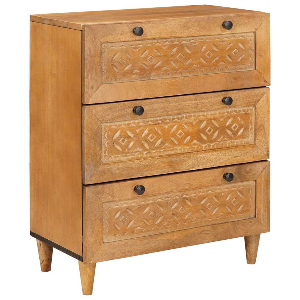 Sideboard 2 stk. 120 x 33,5 x 75 cm Massivt mangotræ Brun