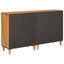 Sideboard 2 stk. 120 x 33,5 x 75 cm Massivt mangotræ Brun