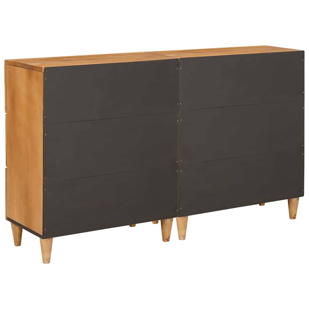 Sideboard 2 stk. 120 x 33,5 x 75 cm Massivt mangotræ Brun