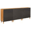 Sideboard 3 stk. 180 x 33,5 x 75 cm Massivt mangotræ Brun