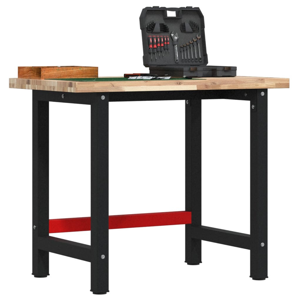 Arbejdsbænk 100×60×83 cm - massivt akacietræ, rektangulær