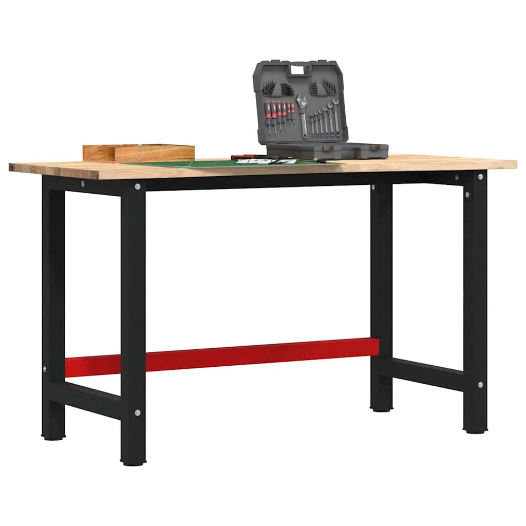 Arbejdsbænk i massivt egetræ - 140 × 60 × 81,5 cm