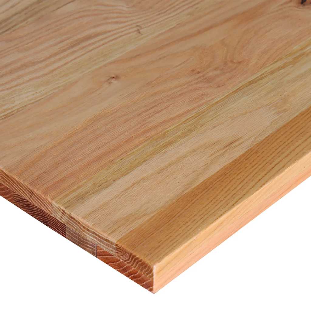 arbejdsbænk 140x60x81,5 cm massivt egetræ rektangulær lysebrun