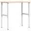 arbejdsbænk 100x60x(71,5-98) cm massivt egetræ rektangulær