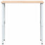 arbejdsbænk 100x60x(71,5-98) cm massivt egetræ rektangulær