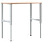 arbejdsbænk 100x60x(71,5-98) cm massivt egetræ rektangulær