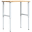 arbejdsbænk 80x60x(71,5-98) cm massivt egetræ