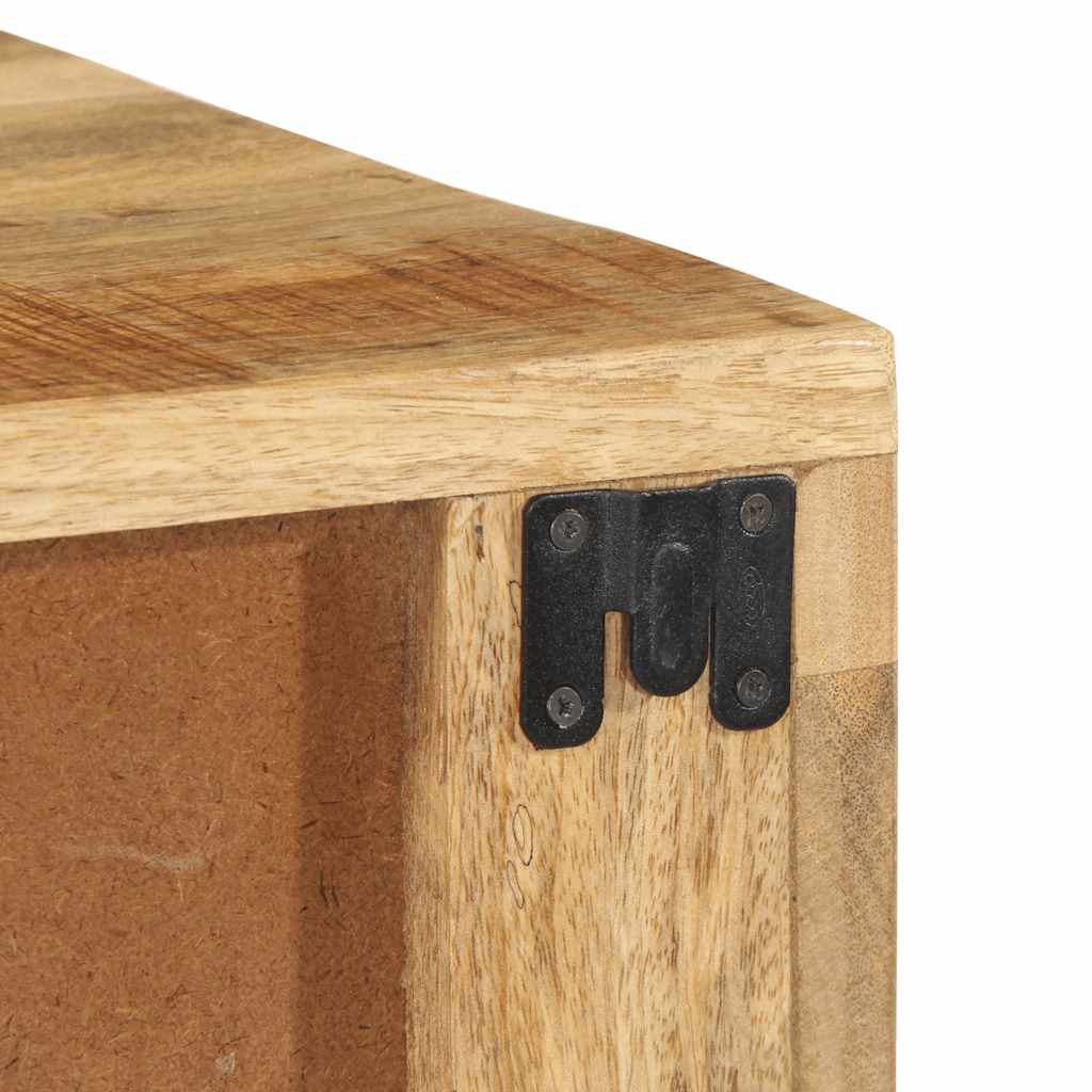 væghængt tv-skab 100x30x19 cm massivt ru mangotræ