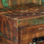 sengeskab 60x32x80 cm massivt genbrugstræ flerfarvet