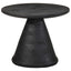 sidebord Ø50x40 cm massivt mangotræ sort
