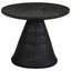 sidebord Ø50x40 cm massivt mangotræ sort