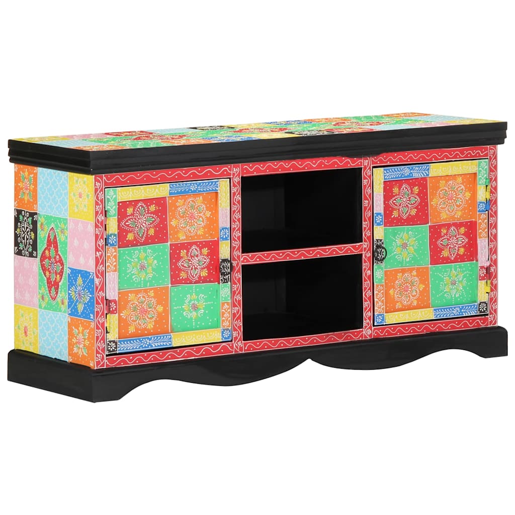 TV-skab Flerfarvet 100 x 35 x 50 cm Massivt mangotræ