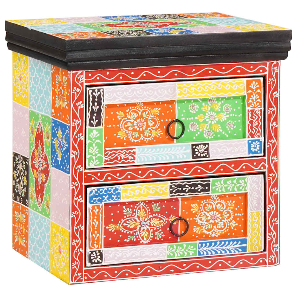 Natskab med skuffe 2 pcs Flerfarvet 40 x 30 x 40 cm