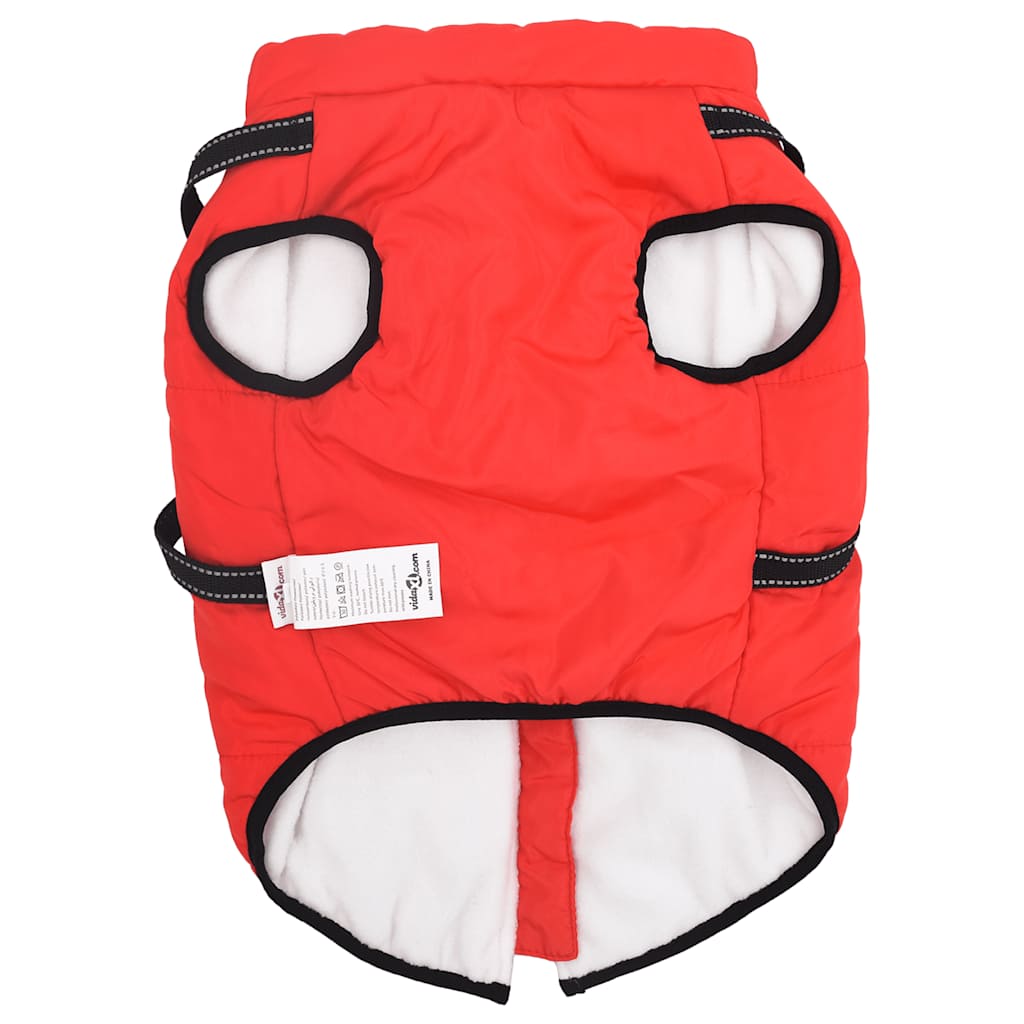 Hundefrakke med sele Vandtæt Reflekterende rød L52