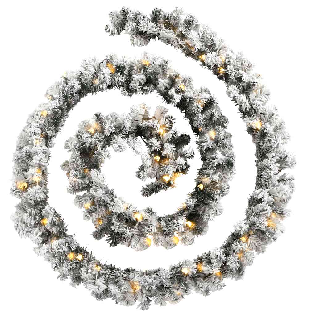 julegirlande med LED-lys grøn 5 m PVC