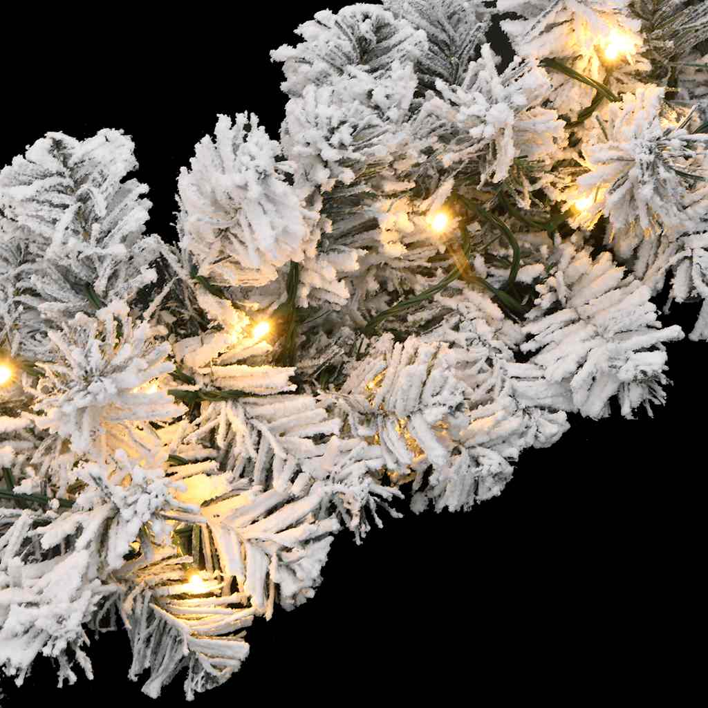 juleguirlande med LED-lys 20 m PVC grøn