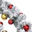 juleguirlande med kugler og LED-lys 5 m PVC grøn