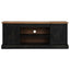 tv-bord HALDEN 2 skydedøre 150x40x60 cm massivt træ sort