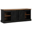 tv-bord HALDEN 2 skydedøre 150x40x60 cm massivt træ sort