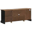 tv-bord HALDEN 2 skydedøre 150x40x60 cm massivt træ sort