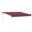 markise med LED-lys 300x250 cm automatisk betjening bordeaux