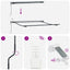 markise med LED-lys 300x250 cm automatisk betjening bordeaux