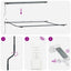 markise med LED-lys 450x300 cm automatisk betjening bordeaux