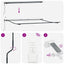 markise med LED-lys 500x300 cm automatisk betjening bordeaux