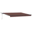markise med LED-lys 400x300 cm automatisk betjening brun
