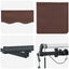 markise med LED-lys 400x300 cm automatisk betjening brun