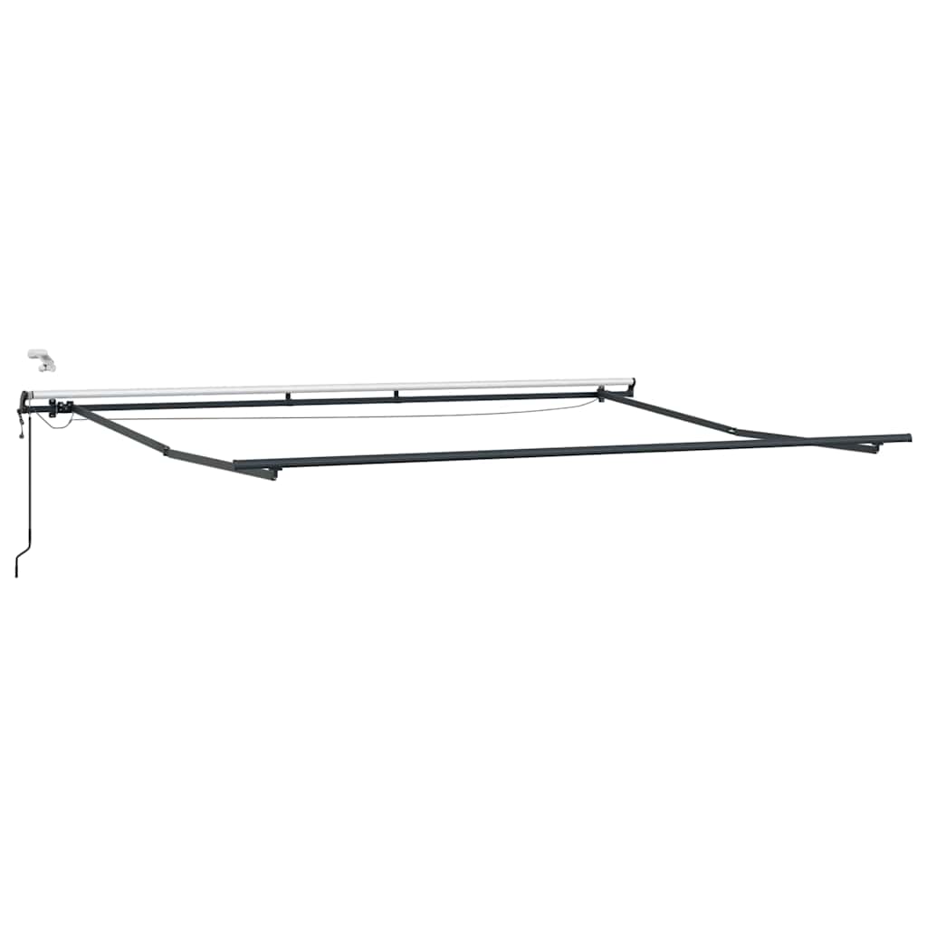 markise med LED-lys 400x300 cm automatisk betjening brun