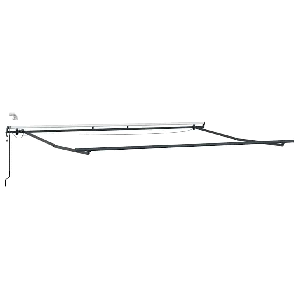 markise med LED-lys 450x300 cm automatisk betjening brun