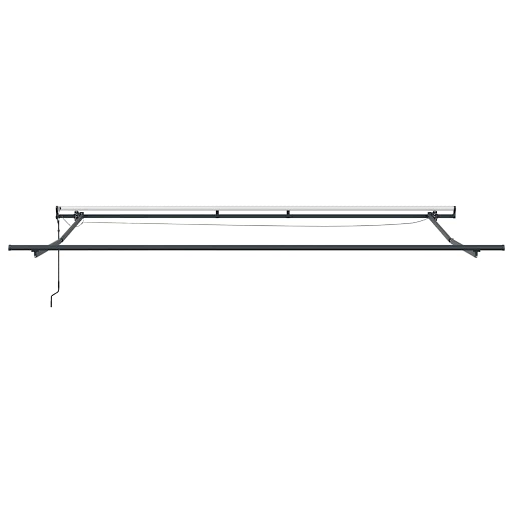 markise med LED-lys 450x300 cm automatisk betjening brun