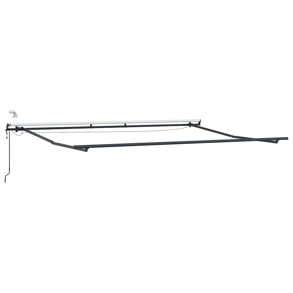 markise med LED-lys 500x300 cm automatisk betjening brun