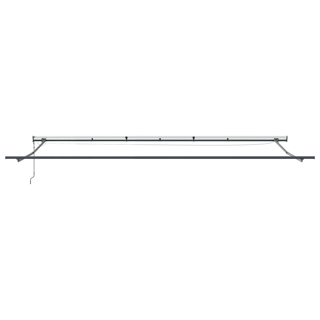 markise med LED-lys 600x300 cm automatisk betjening brun
