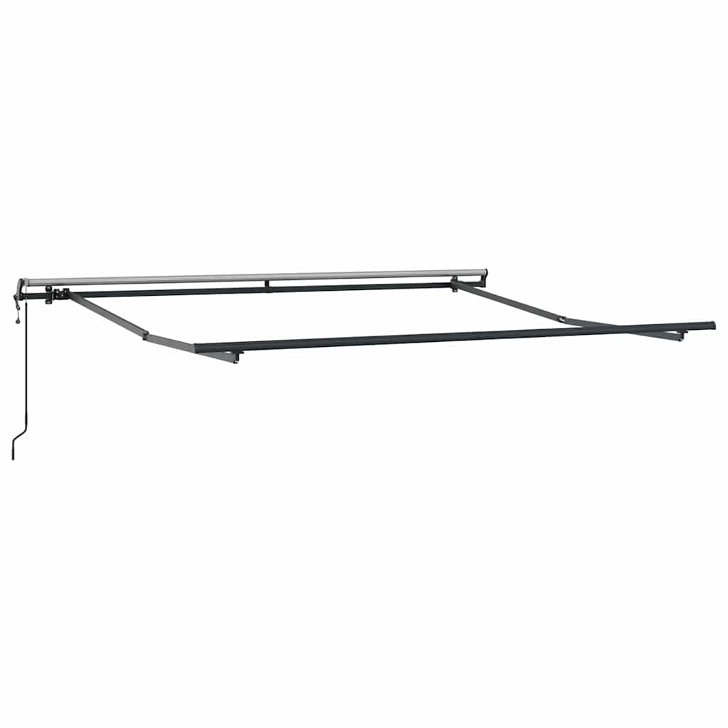 markise 300x250 cm automatisk betjening antracitgrå og hvid