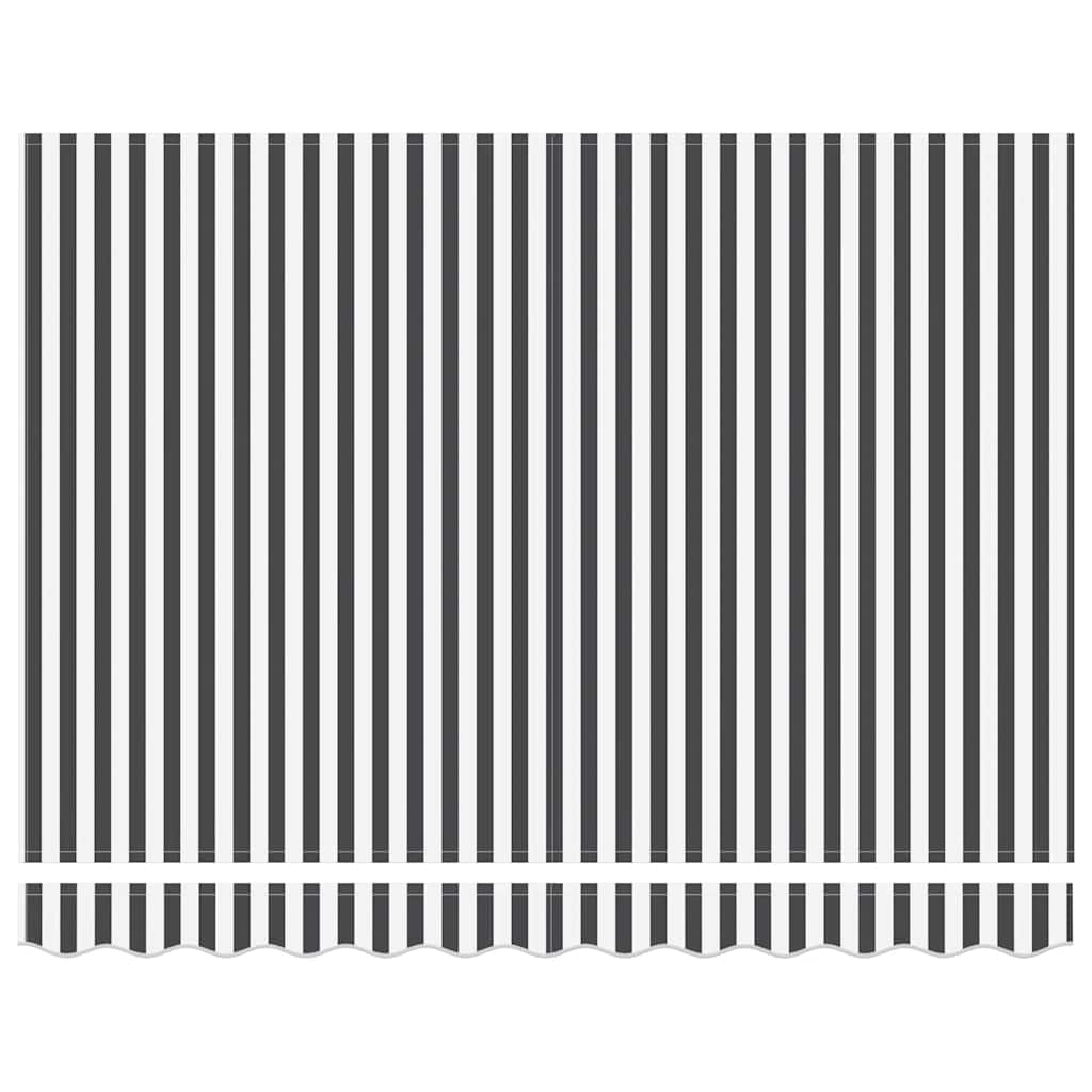 markise 300x250 cm automatisk betjening antracitgrå og hvid