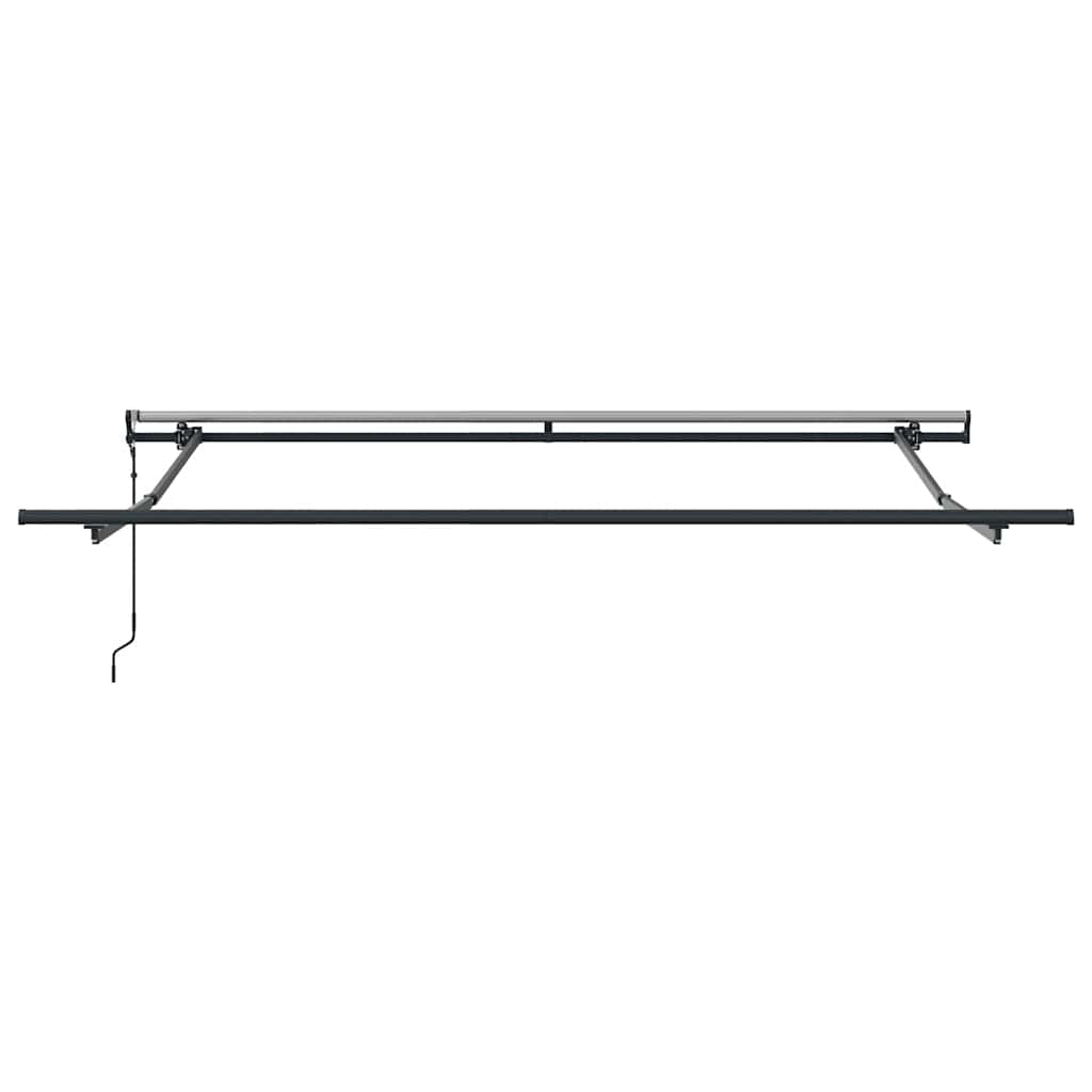 markise 300x250 cm automatisk betjening antracitgrå og hvid