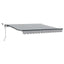 markise m. LED 300x250 cm automatisk betjening antracitgrå hvid