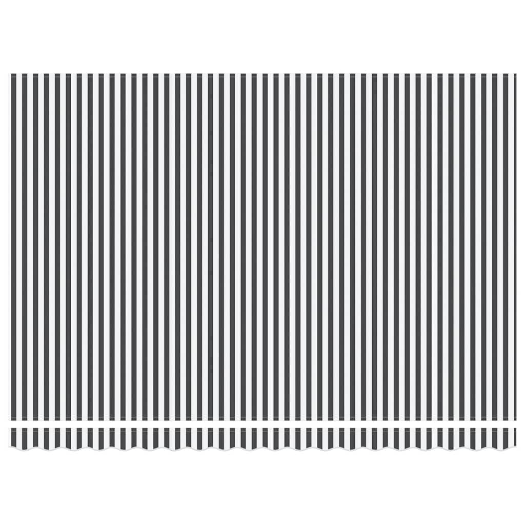 markise 450x300 cm automatisk betjening antracitgrå og hvid