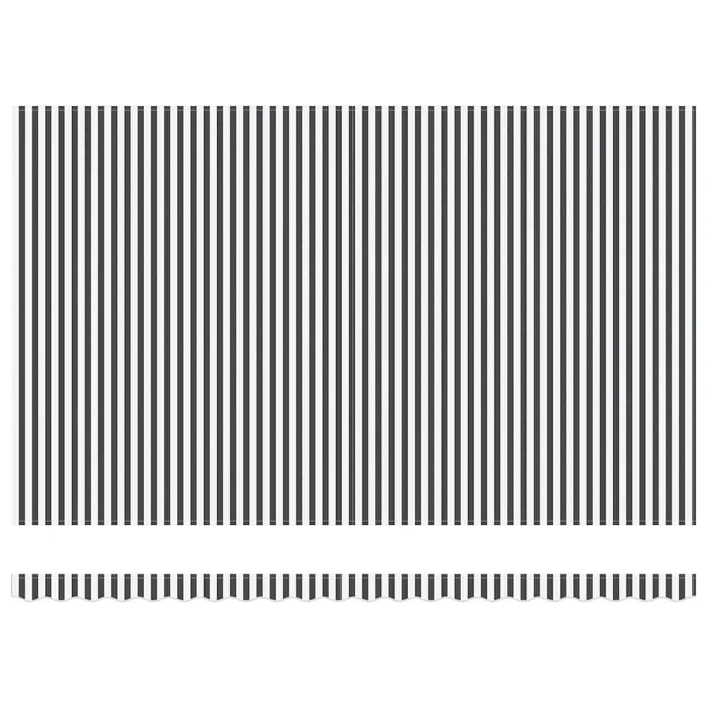 markise m. LED 500x300 cm automatisk betjening antracitgrå hvid