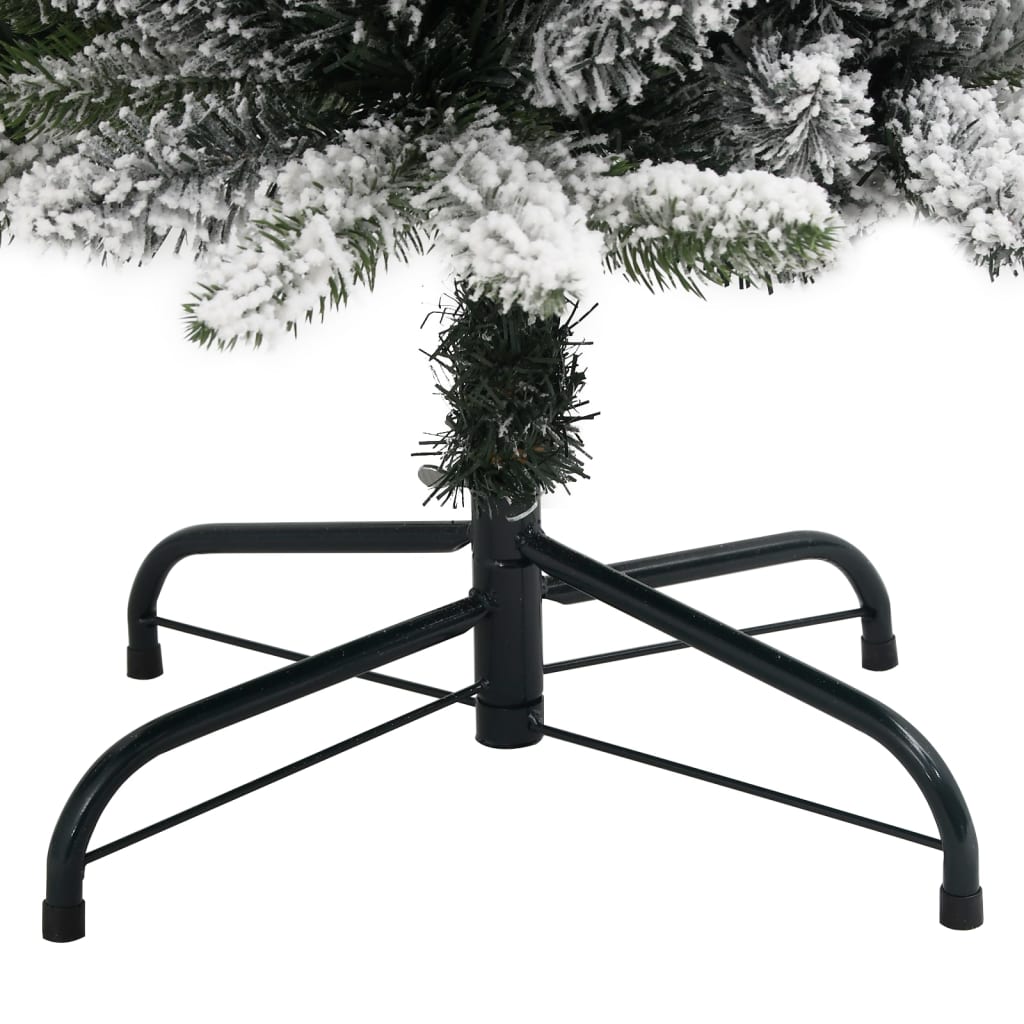 kunstigt smalt juletræ med sne 120 cm PVC og PE