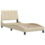 sengeramme uden madras Hanko 90x190 cm stof cremefarvet