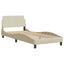 sengeramme uden madras Hanko 90x190 cm stof cremefarvet